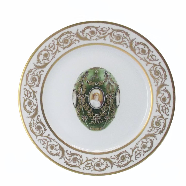Fabergé sottopiatto in limoges decori smalto con finiture oro zecchino A/55400/1 - Gioielleria Capodagli