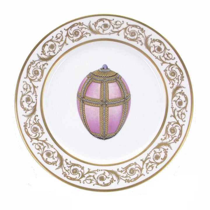 Fabergé sottopiatto in limoges decori smalto con finiture oro zecchino A/55400/2 - Gioielleria Capodagli