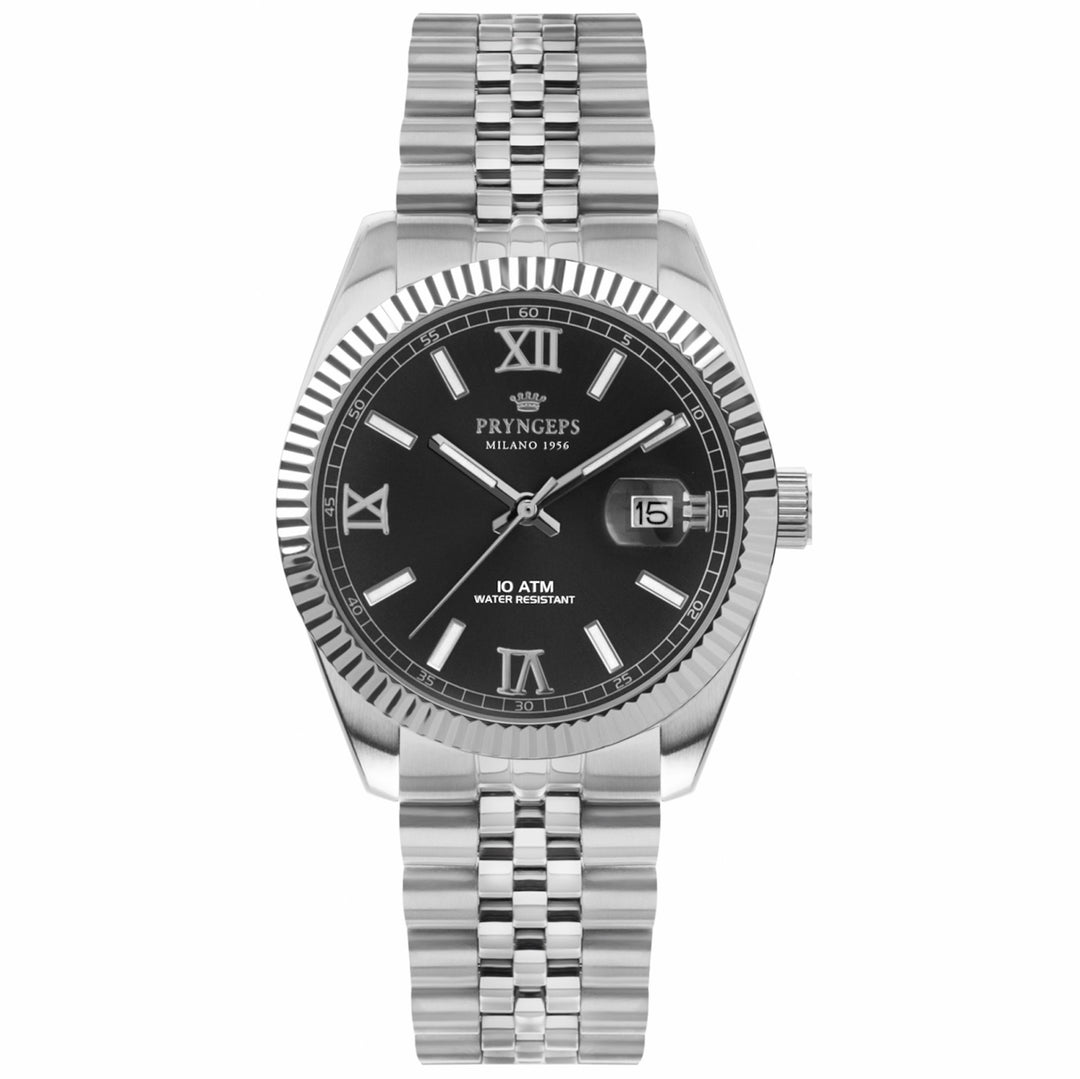 Pryngeps watch Erre X 32mm black steel quartz A822/2 NE
