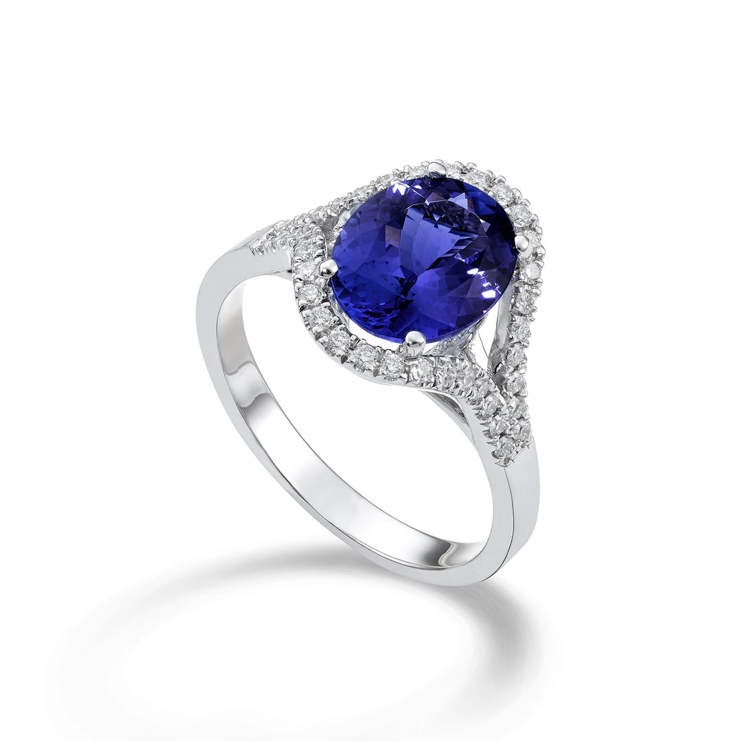 Golay Ring Diamonds and Tanzanite Oval