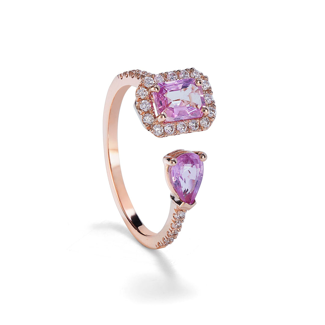 Golay ring Contrarier sapphire Pink