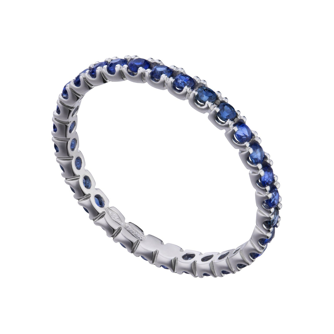 Golay Eternity Ring with Diamonds and Sapphires