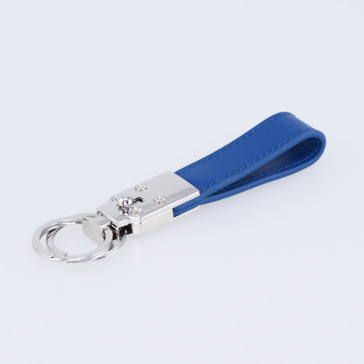 Aeronautica Military Leather Keychain with Two Rings AM162-BL