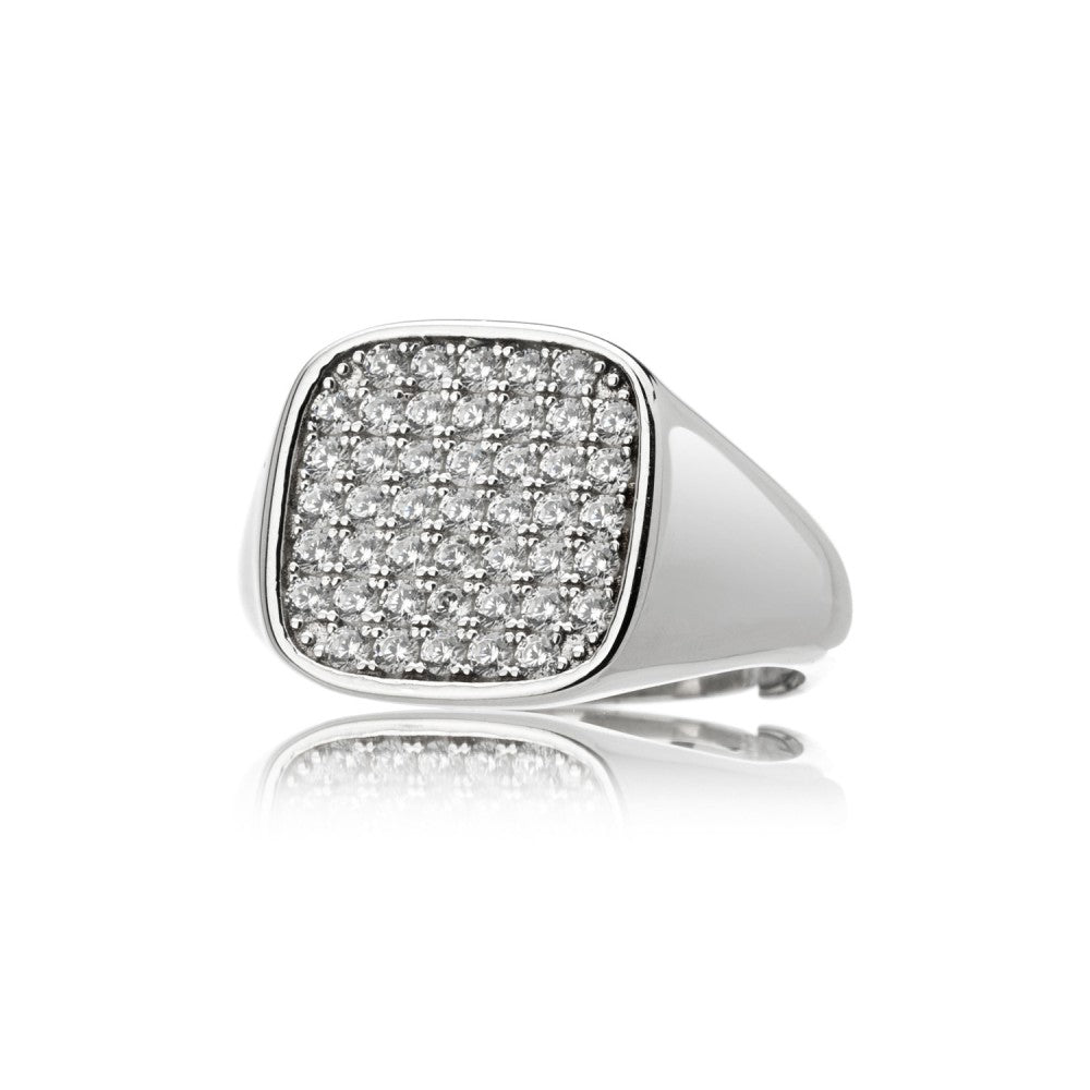 981 Jewels anello pavé Stardust Square argento 925 zirconi AN19 - Capodagli 1937