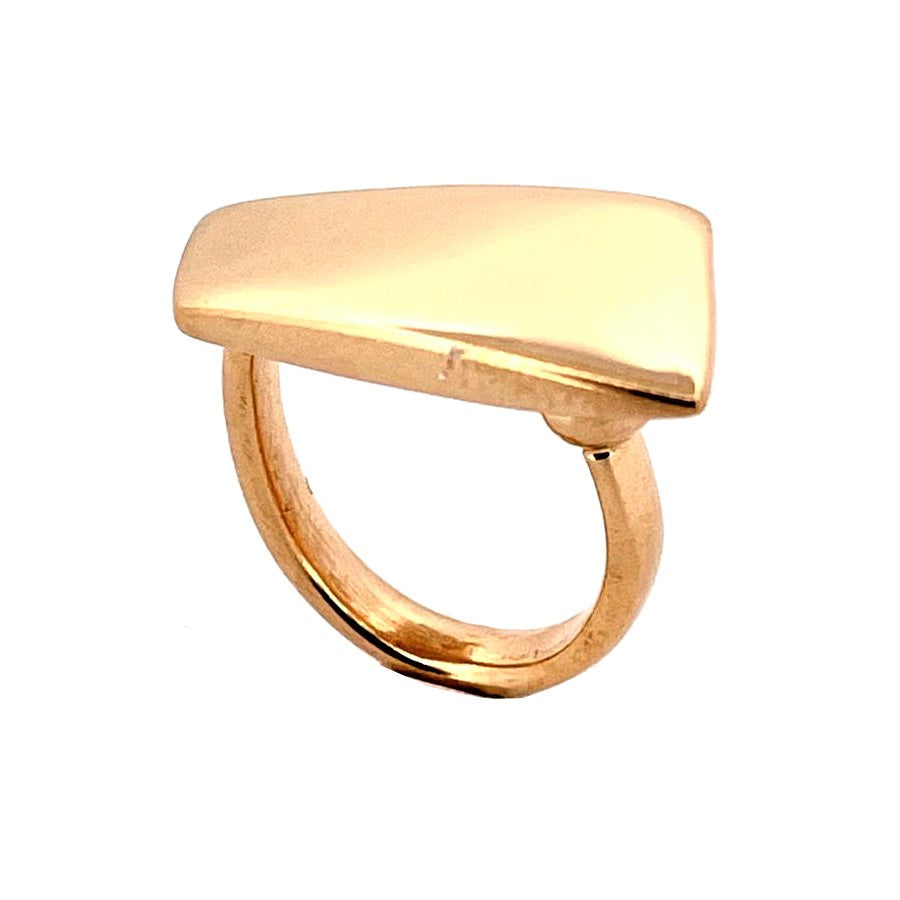 Pitti und Sisi Cuspide Ring Stonehenge Silber 925 Finish PVD Gold gelb An 9674g