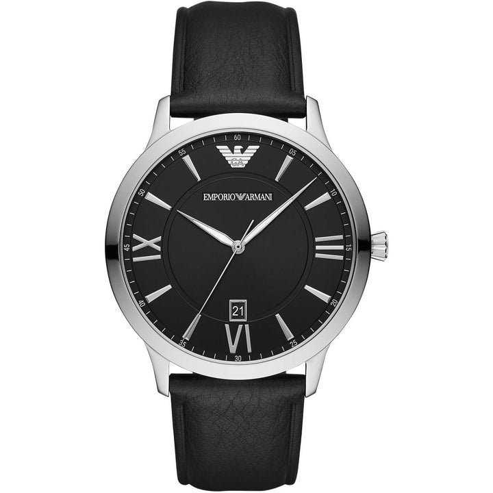 Emporio Armani reloj Giovanni 44mm acero negro cuarzo AR11210