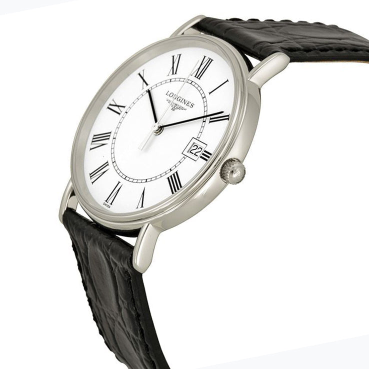 Longines orologio Présence 38.5mm bianco acciaio uomo quarzo L4.790.4.11.2 - Gioielleria Capodagli
