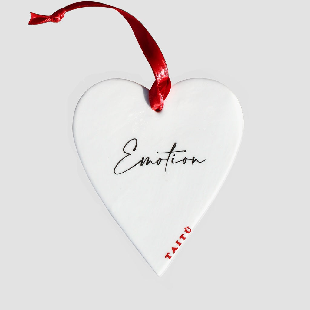 Taitù decorazione cuore Emotion 8,5x10cm porcellana Fine Bone China 12-6-22-F