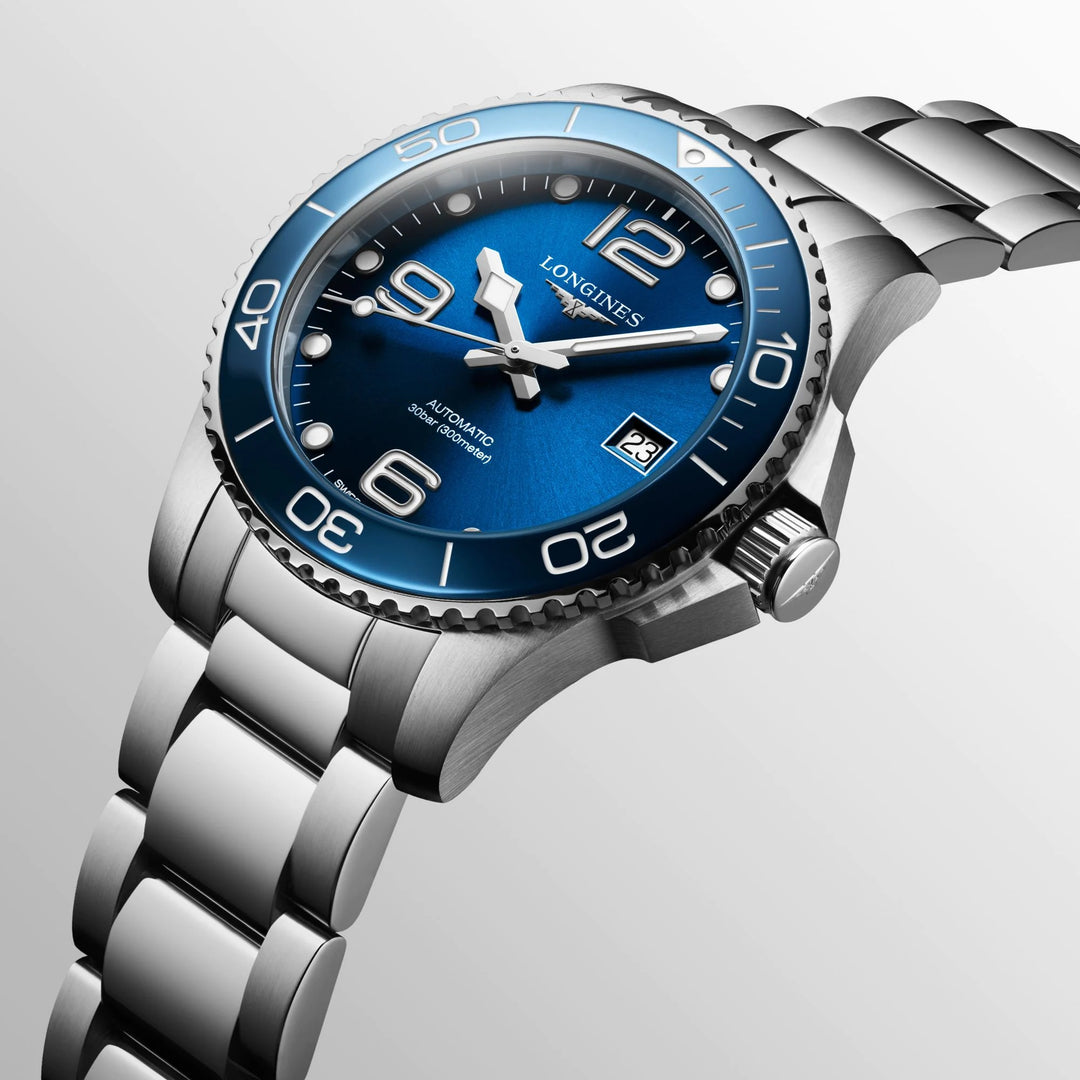 Longines watch HydroConquest 39mm blue automatic steel L3.780.4.96.6