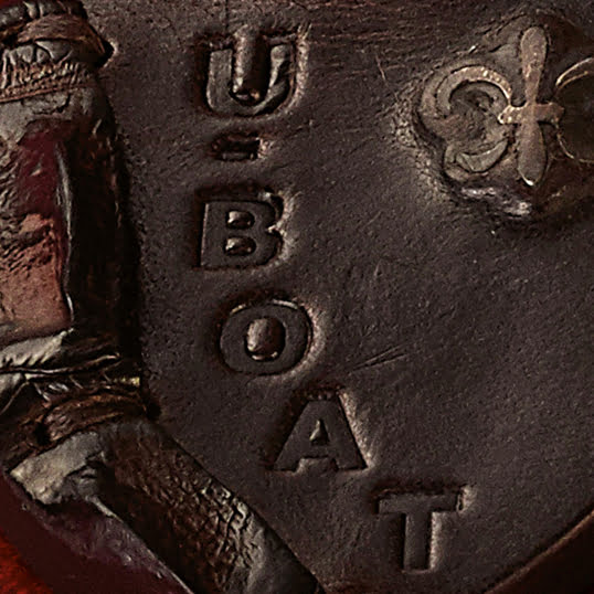 Porte-clés U-BOAT Crocodile en cuir argent 4948