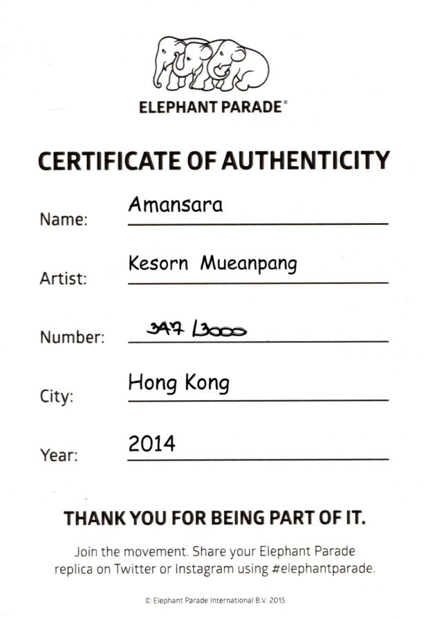Elephant Parade elefante Amansara Limited Edition 3000 AMANSARA 15