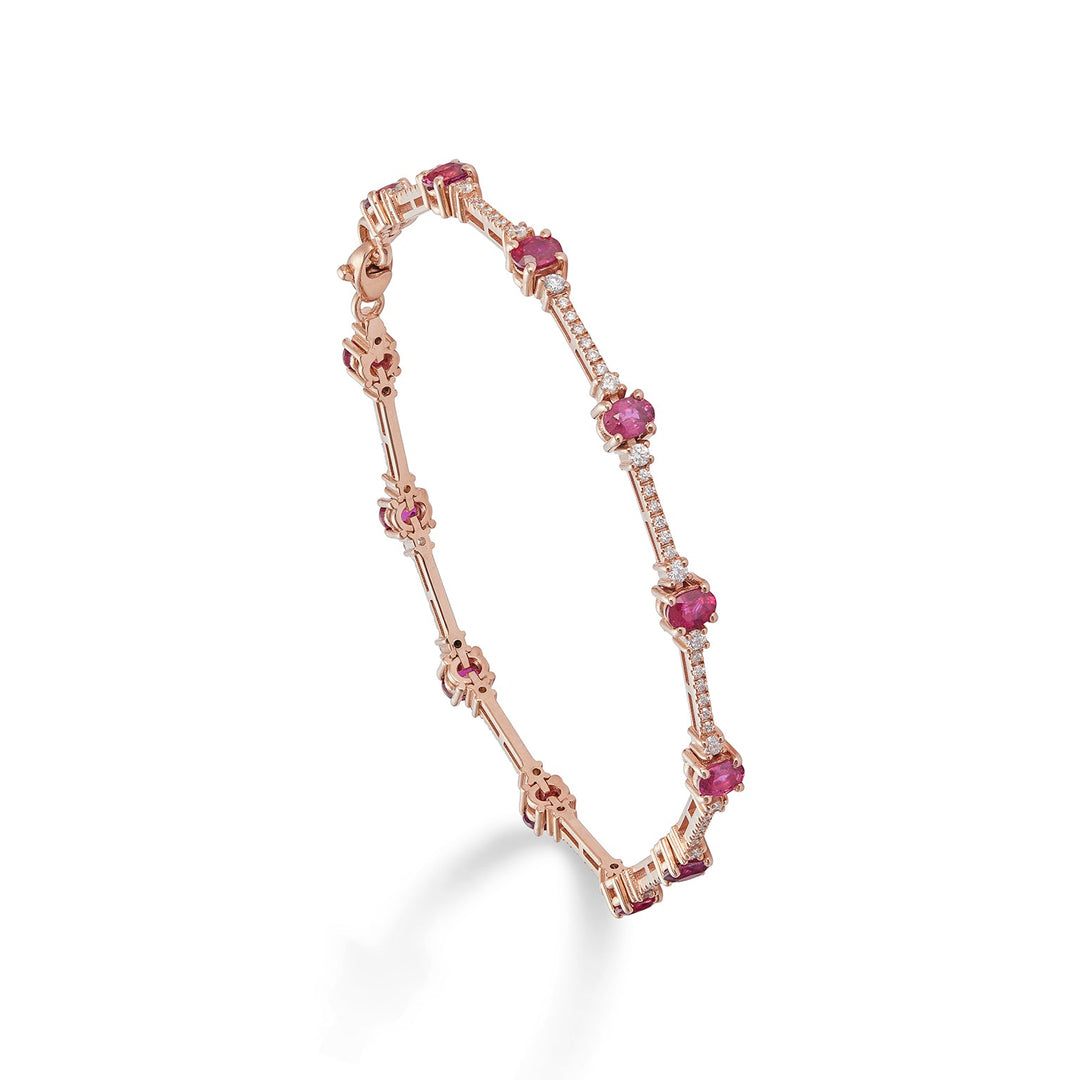 Golay Bracelet Segments Diamonds and Rubies 3X4