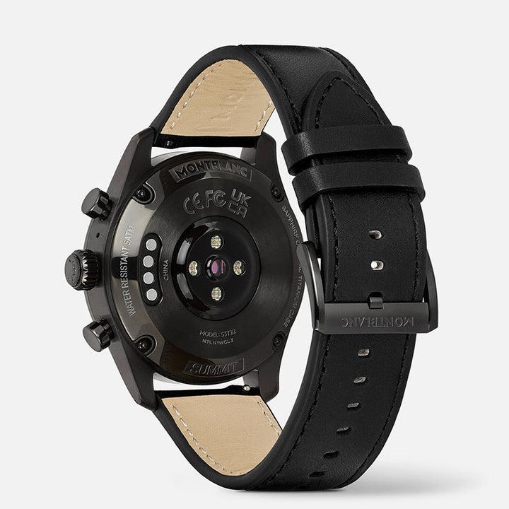 Montblanc orologio smartwatch Summit 3 42mm titanio e cinturino in caucciù 129267