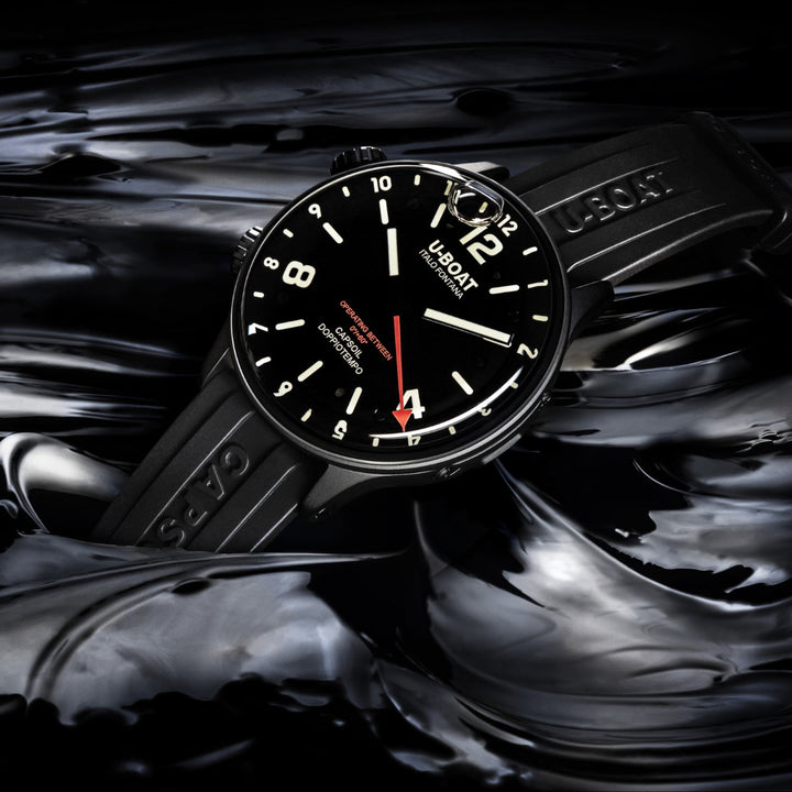 U-Boat Capsail Watch DLC 45mm Black Quartz Steel Finish DLC Black 8770