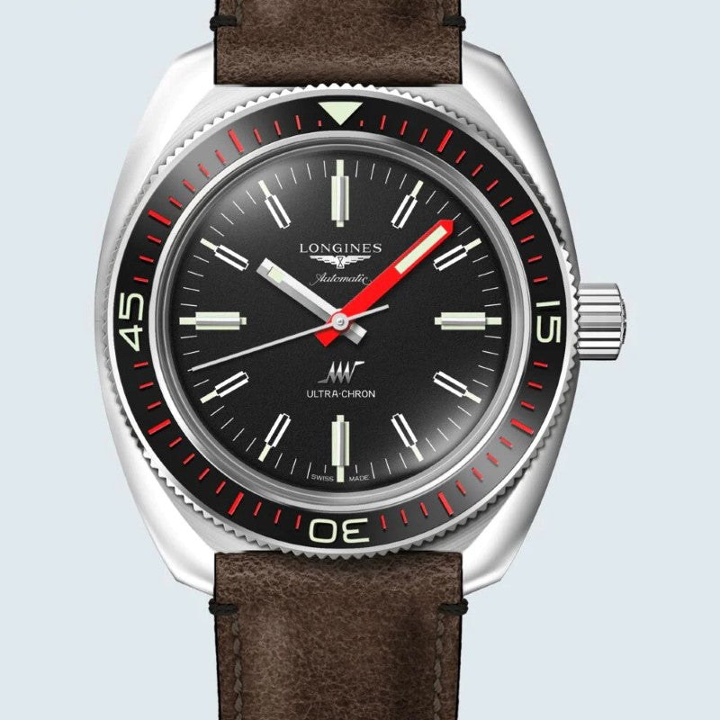 Longines Watch Ultra-Chron Box Edition 43mm Black Automatic Steel L2.836.4.52.8