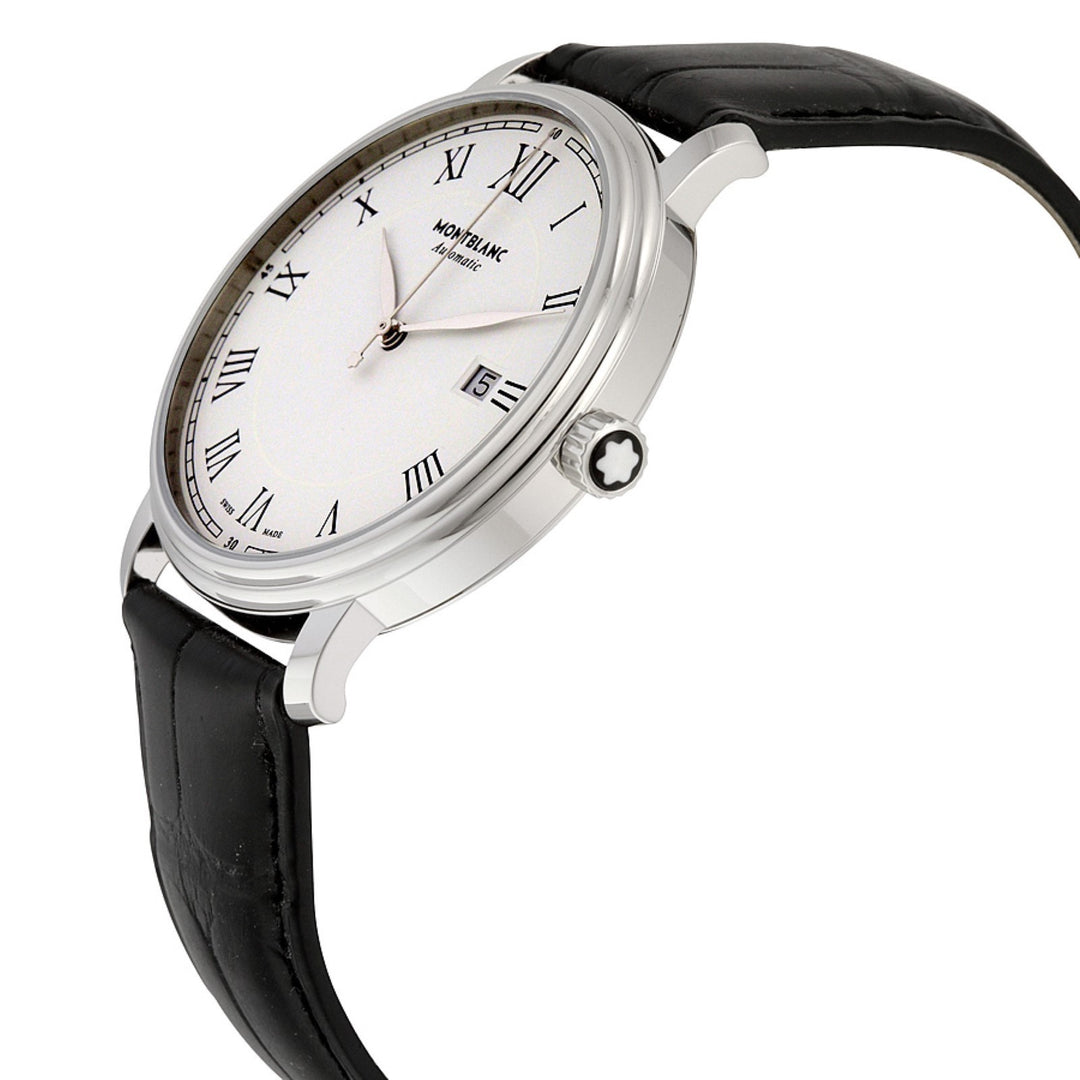 Montblanc orologio Tradition Date Automatic 40mm bianco automatico acciaio 112609 - Capodagli 1937
