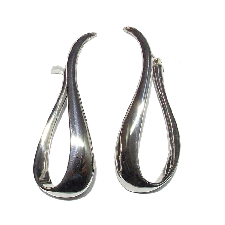 Hoop earrings drop silver 925 CPD-ORE-ARG-0002-BL