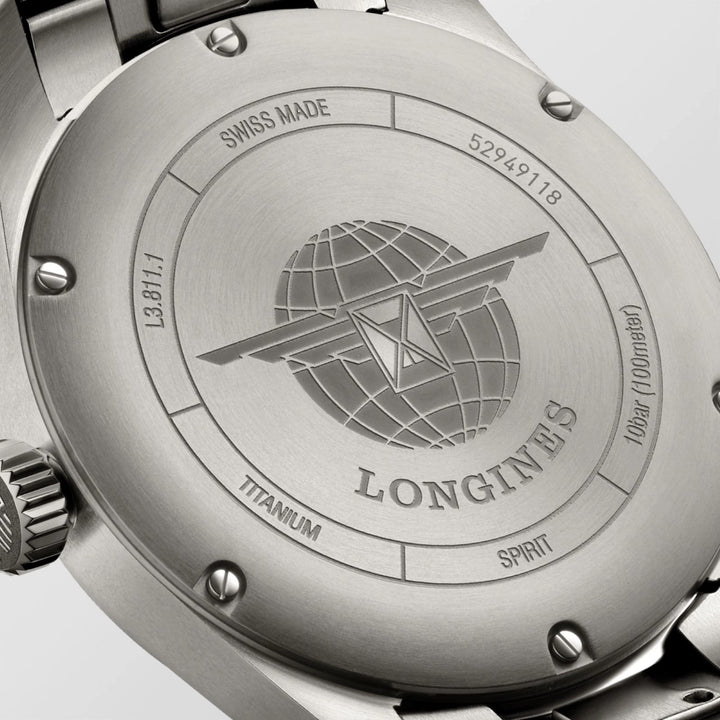 Longines Spirit watch 42mm anthracite automatic titanium L3.811.1.53.6