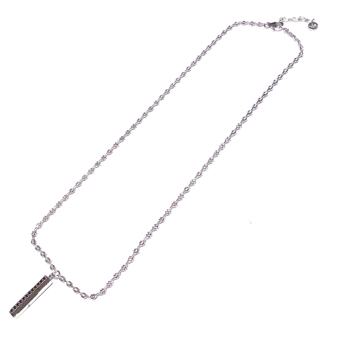 Design Argento collana con ciondolo argento 925 e zirconi neri DA 004.CL - Gioielleria Capodagli