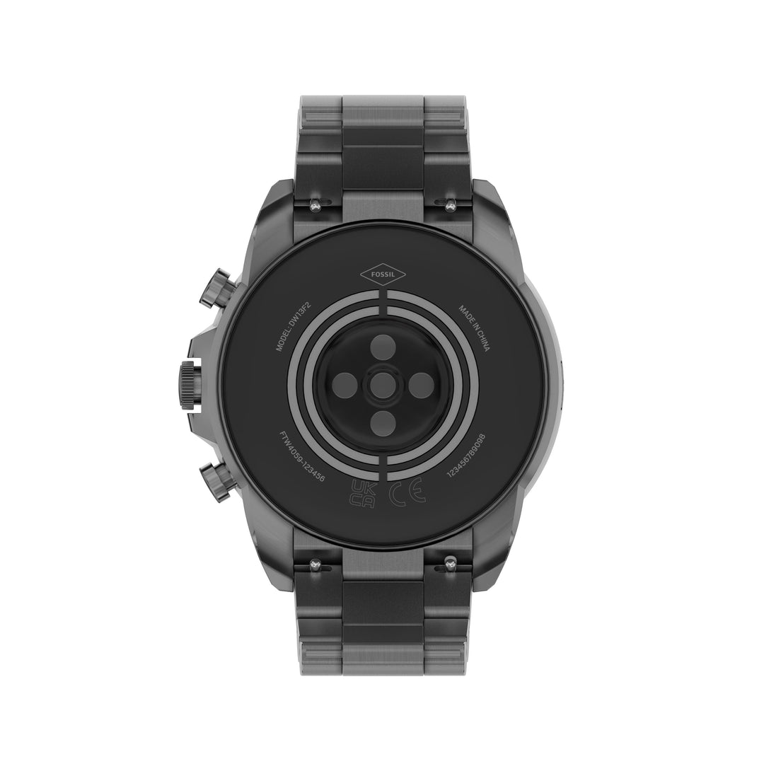 Fossil Smartwatch Gen 6 Uhr mit grauem Stahlarmband Rauch FTW4059