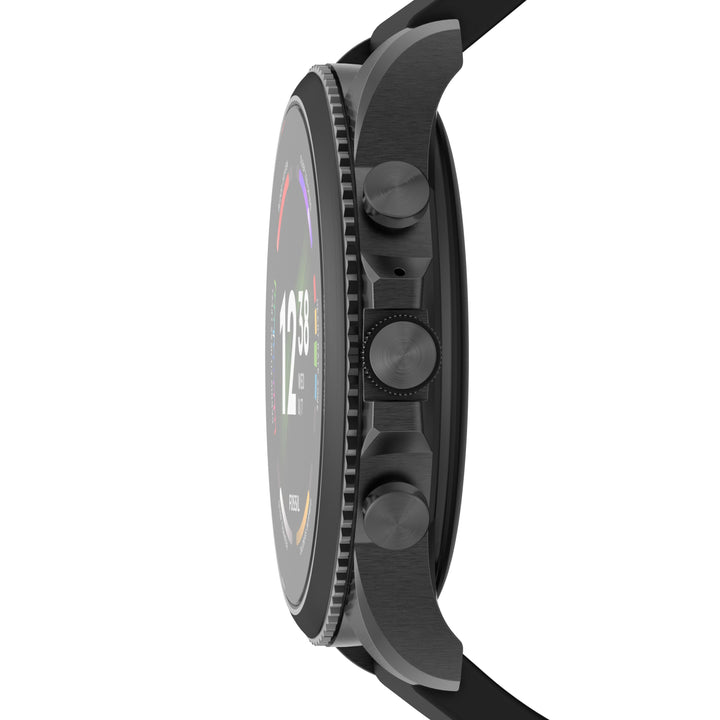 Reloj Fossil Smartwatch Gen 6 con correa de silicona negra FTW4061