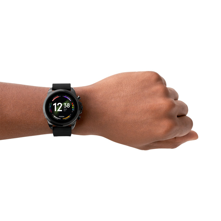 Fossil Smartwatch Gen 6 Uhr mit schwarzem Silikongurt FTW4061