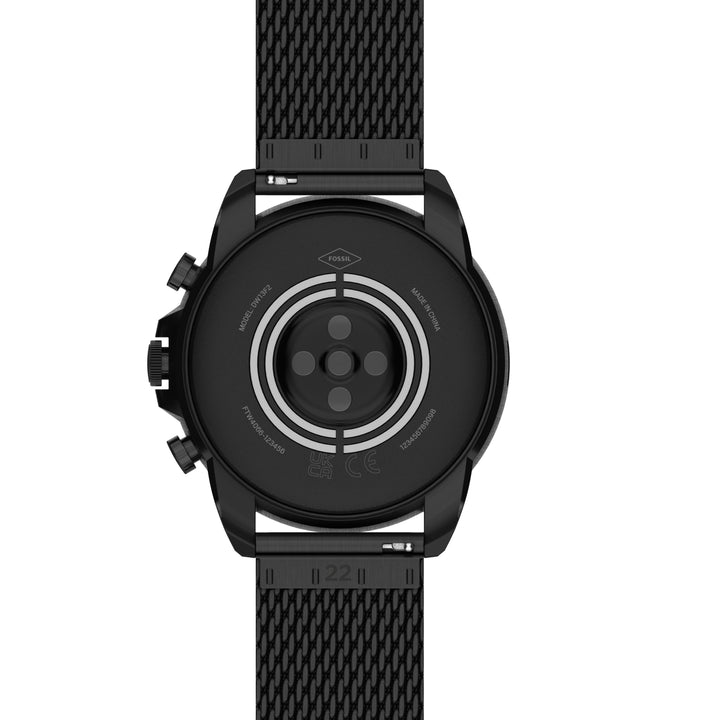 Fossil Smartwatch Gen 6 watch with black steel jersey bracelet ftw4066