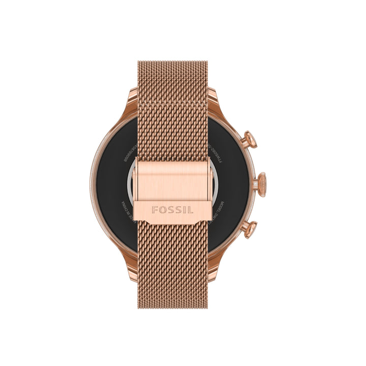 Fossil Smartwatch Gen 6 Uhr mit Armband in Stahltrikot -Pink Gold FTW6082