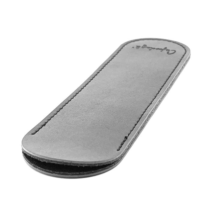 Smooth black leather writing instrument case CPD0001