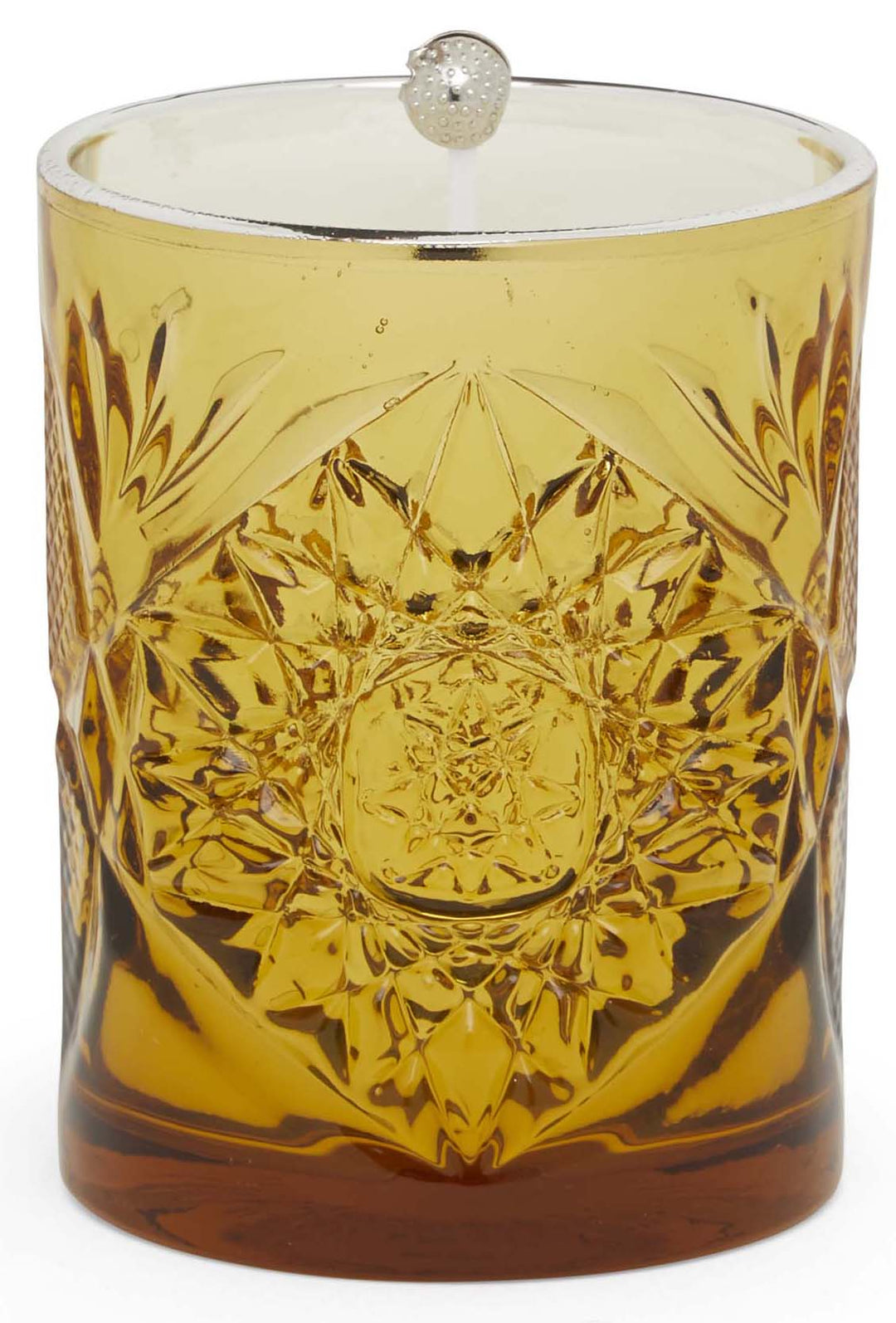 Argenesi candela in vetro Vintage 9cm h.10cm ambra 0.03054 - Capodagli 1937