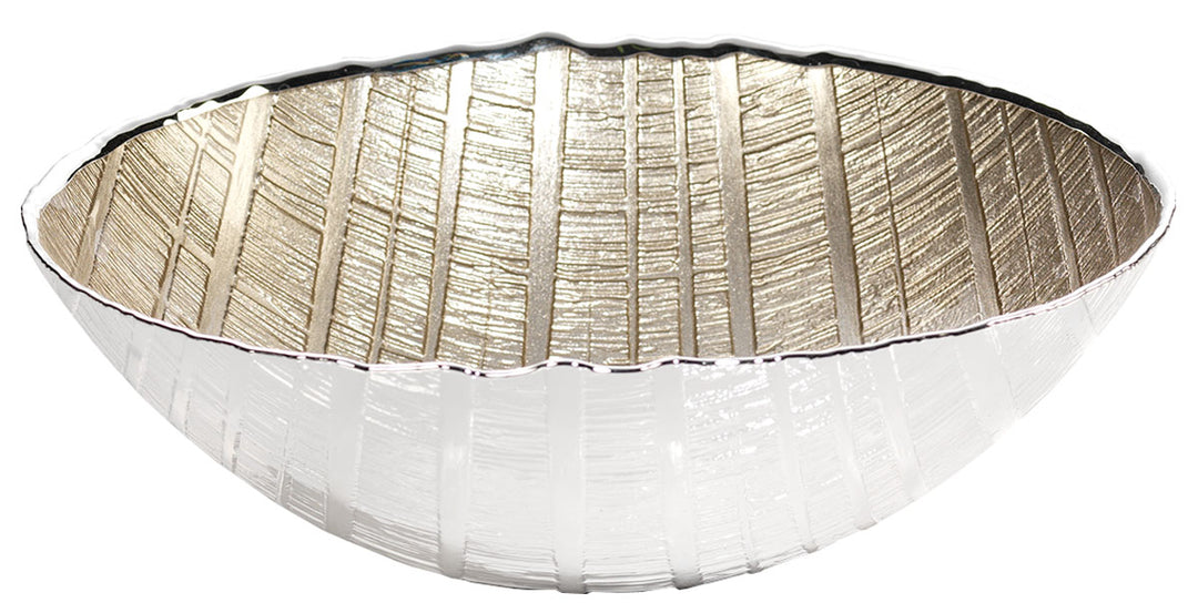 Argennesi Glass Bowl Wood 26cm H.8cm Sand 1.752669