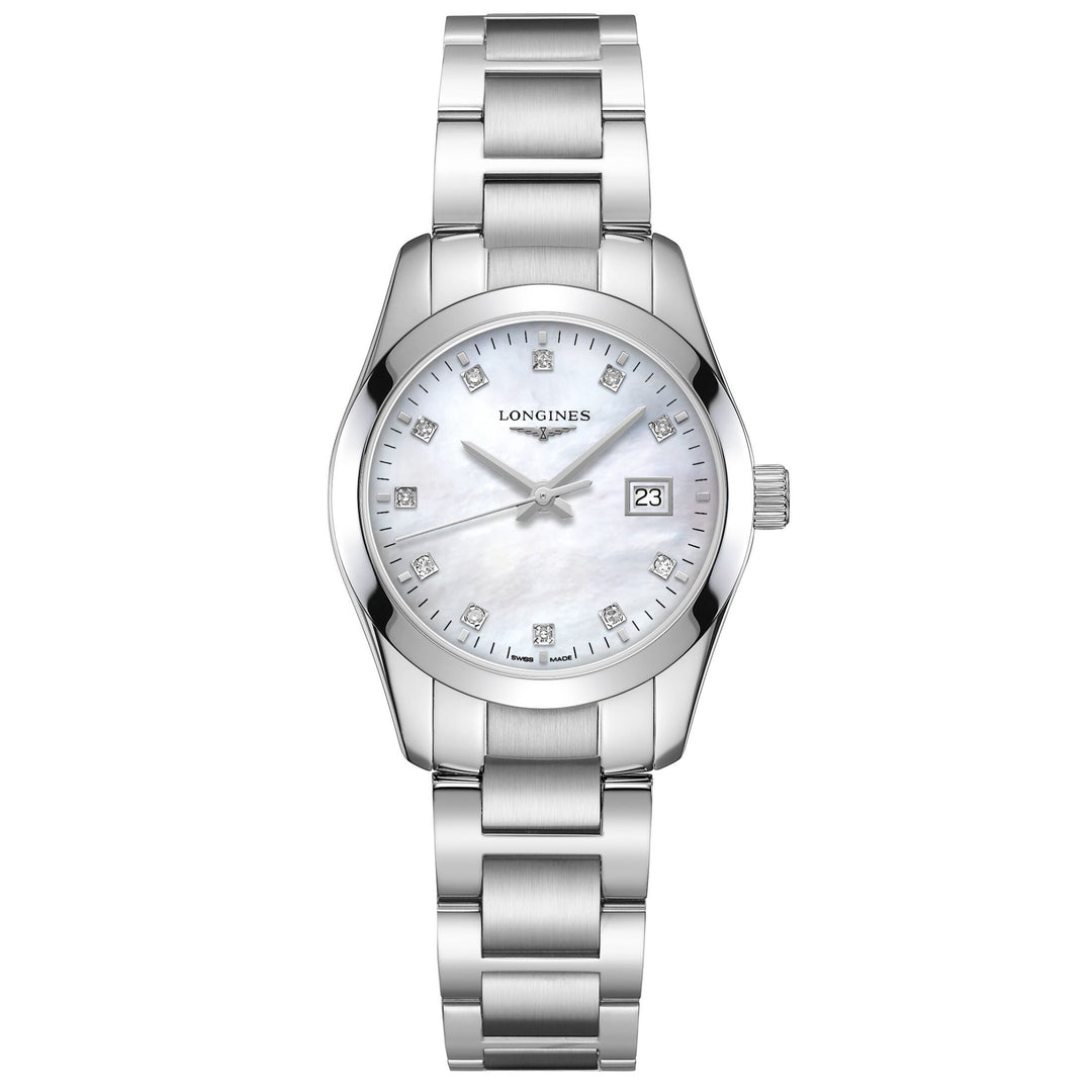 Longines orologio Conquest Classic 29,5mm madreperla bianca acciaio donna quarzo L2.286.4.87.6 - Gioielleria Capodagli