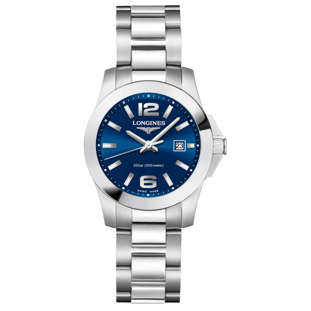 Longines orologio Conquest 29,5mm blu quarzo acciaio L3.376.4.96.6 - Capodagli 1937