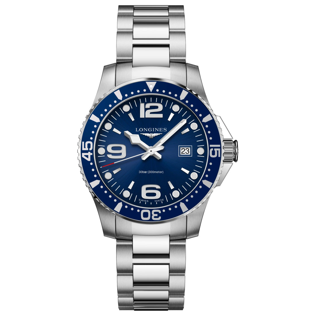 Longines Hydroconquest Watch 39 mm de acero de cuarzo azul L3.730.4.96.6