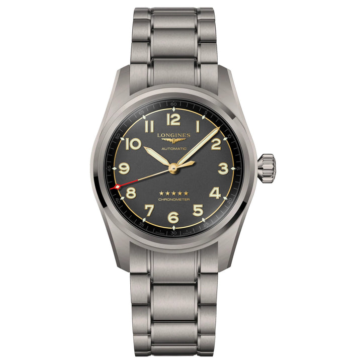 Longines Spirit watch 40mm grey automatic titanium L3.810.1.53.6