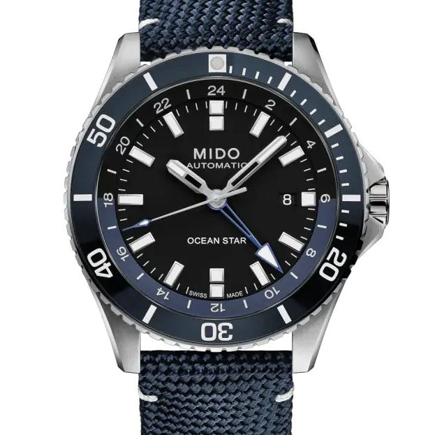 Mido orologio Ocean Star GMT 44mm ceramica blu automatico M026.629.17.051.00 - Gioielleria Capodagli