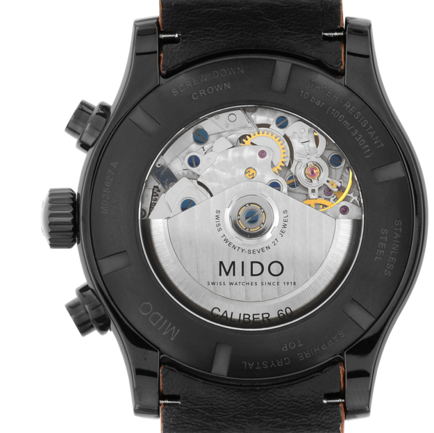 Mido orologio Multifort Chronograph Adventure 44mm antracite automatico acciaio finitura PVD nero M025.627.36.061.10 - Gioielleria Capodagli