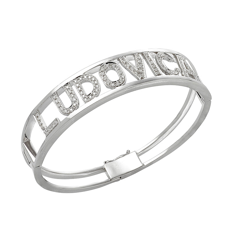 Sida bracelet Ludovica rigid 18kt white gold diamonds SI 0004 BR
