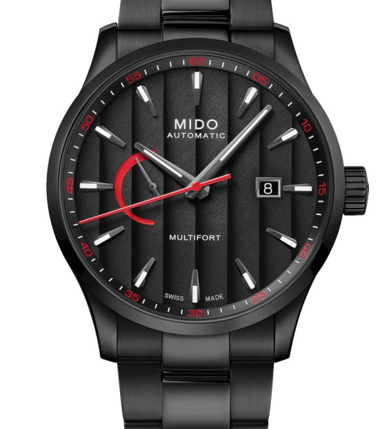 Mido orologio Multifort Power Reserve 42mm acciaio PVD nero automatico M038.424.33.051.00 - Gioielleria Capodagli