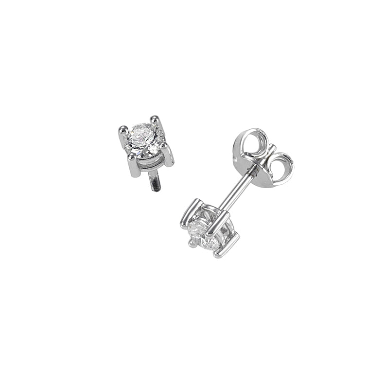 Sidalo Earrings Point Light 18kt Gold Diamonds 0.18 Color F Purity VS 0100-018OR