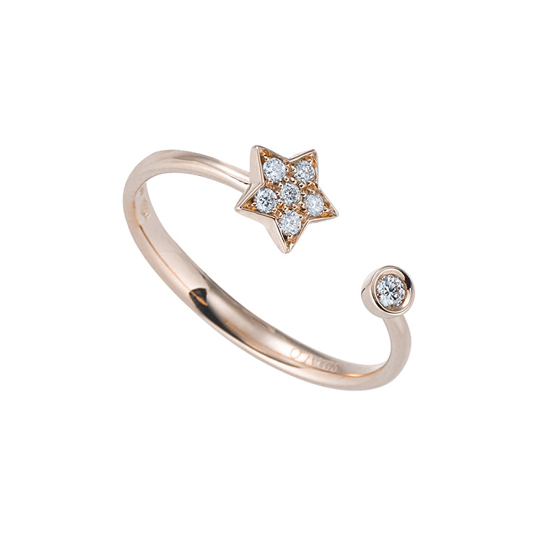 Sidalo anello Stella oro rosa 18kt 1,50g diamanti 0,10ct M 5221 STELLA - Gioielleria Capodagli