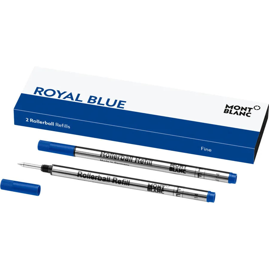 Montblanc 2 refill per roller (F) Royal Blue blu 128232 - Gioielleria Capodagli