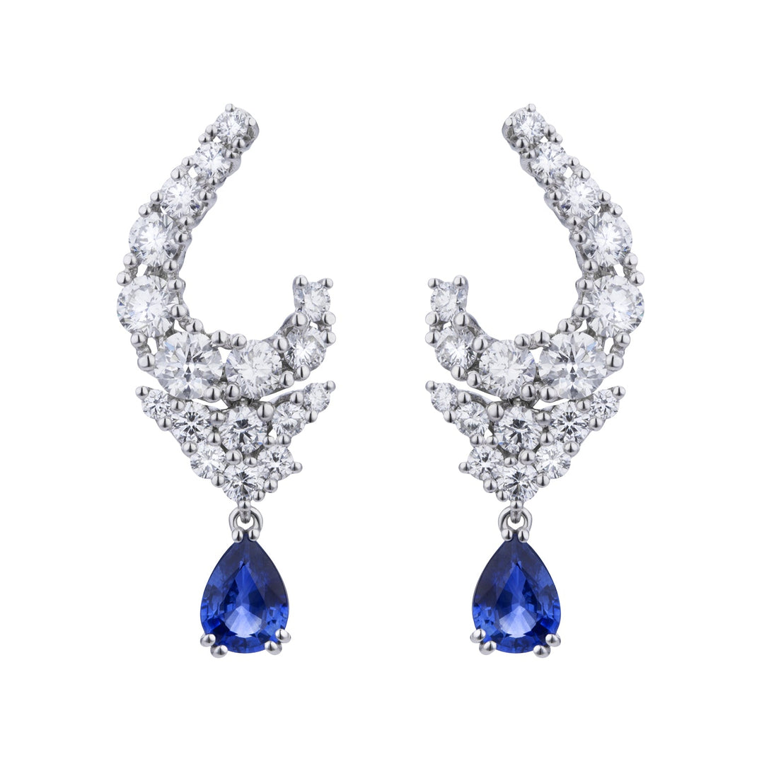 Golay Grace Earrings With Diamonds And Sapphires