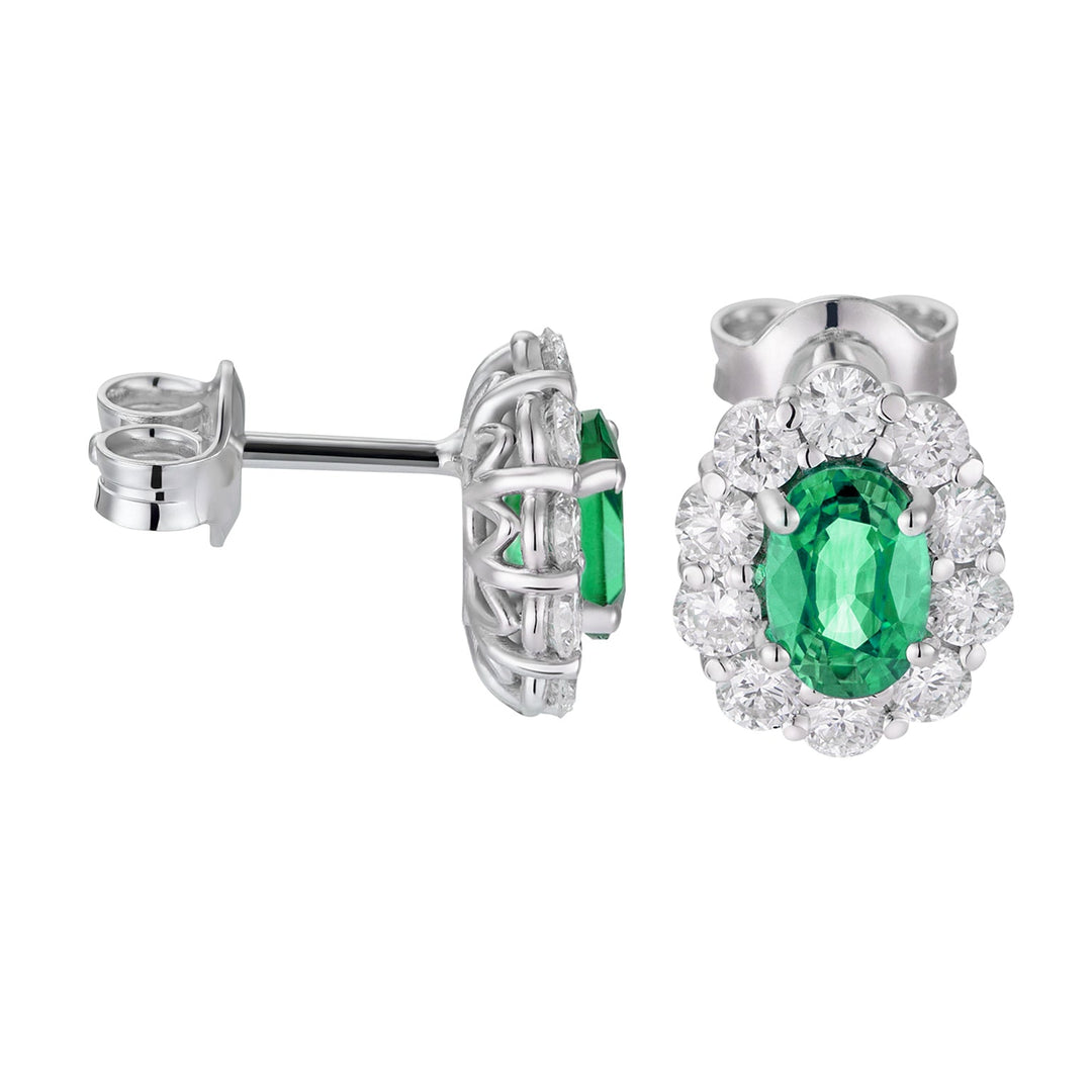 Golay Orecchini Smeraldi Ovale 6X5 e diamanti