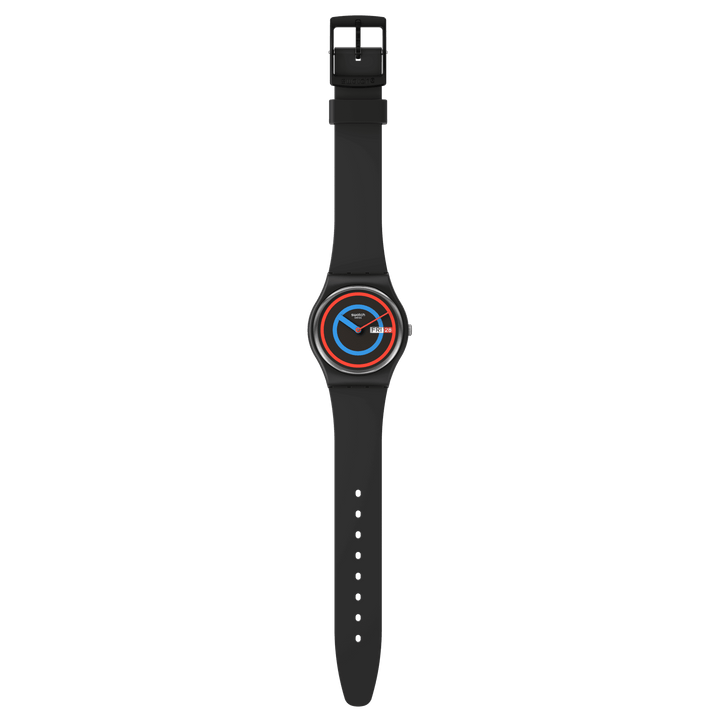 Montre Swatch CIRCLING BLACK Originals Gent Biosourced 34mm SO28B706