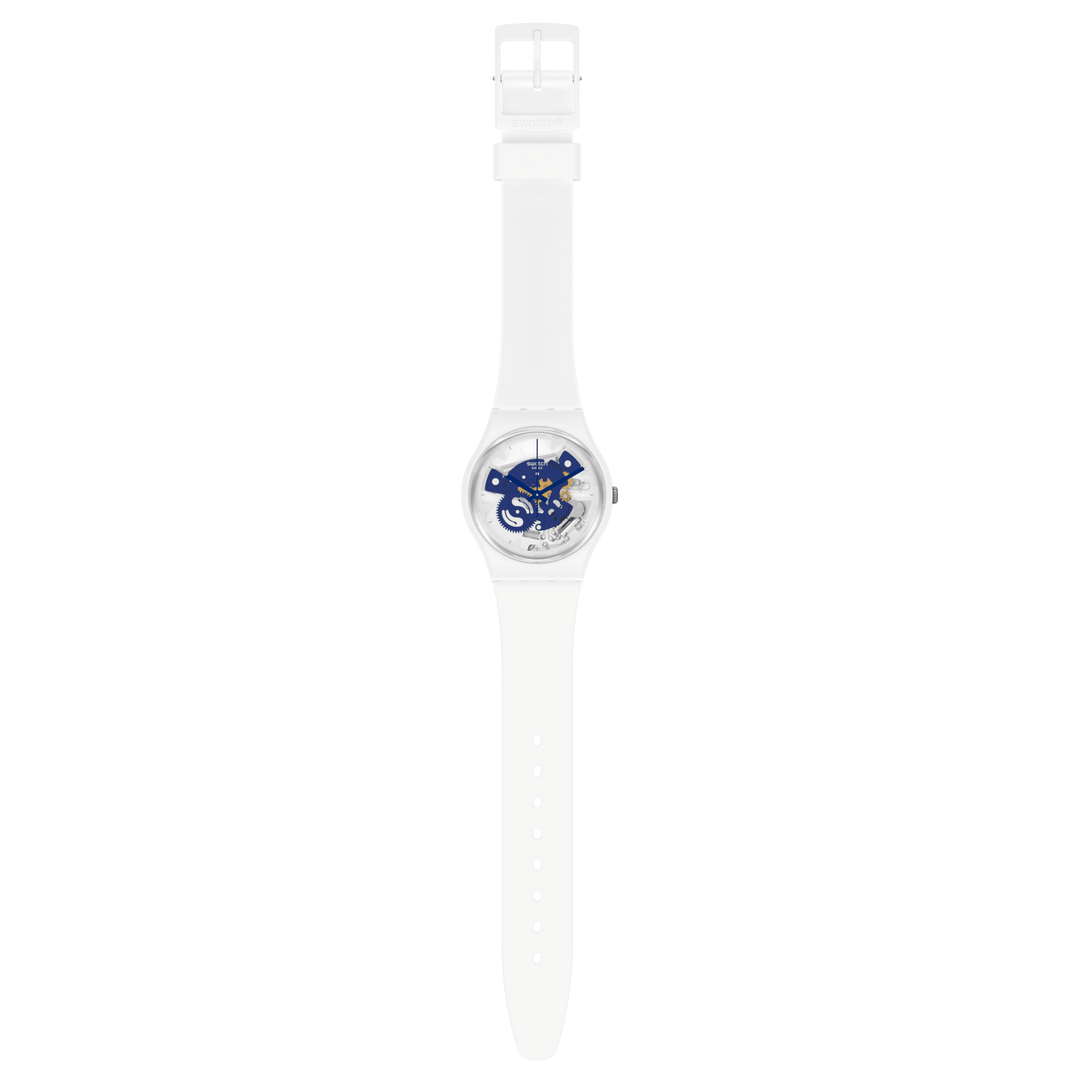 Swatch orologio TIME TO BLUE SMALL Originals Gent Bioceramic 34mm SO31W103 - Capodagli 1937