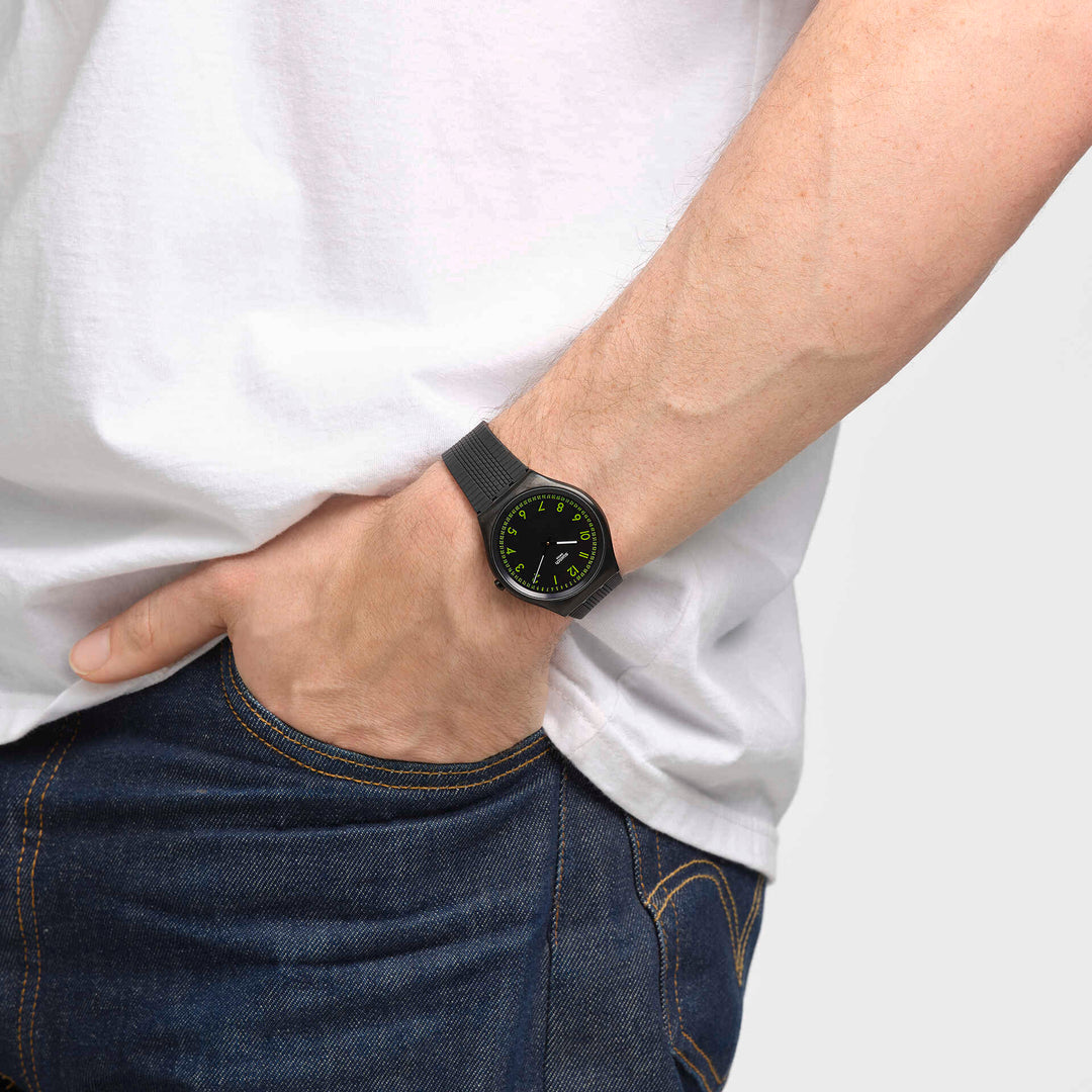 Reloj Swatch BRUSHED GREEN Originals Skin Irony 42mm SS07B108
