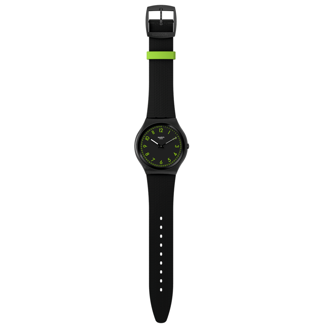 Swatch gebürstete grüne Originale Haut Ironie 42mm SS07B108