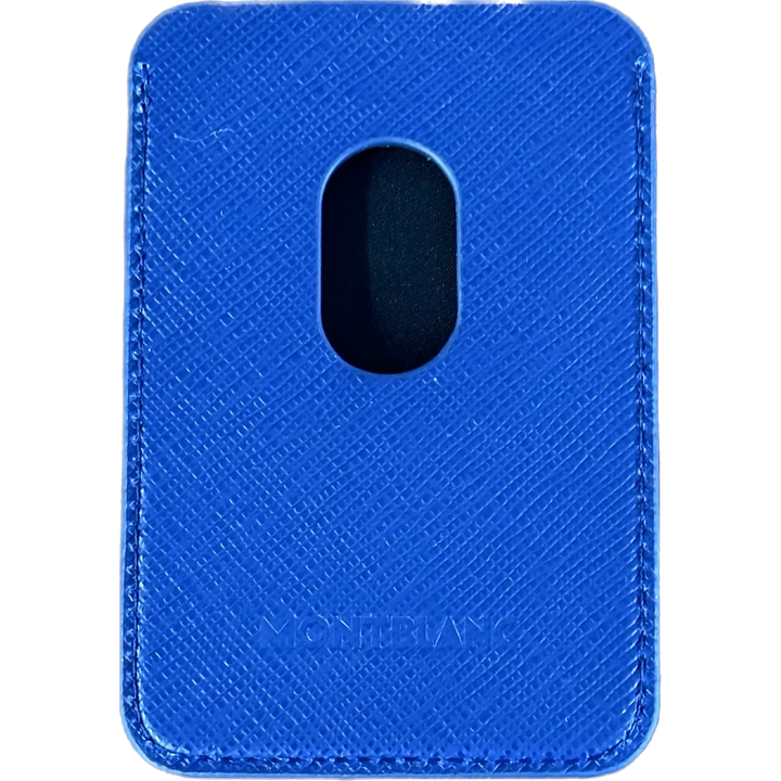 Montblanc portacarte 2 scomparti per iPhone con Apple MagSafe Sartorial blu 130815