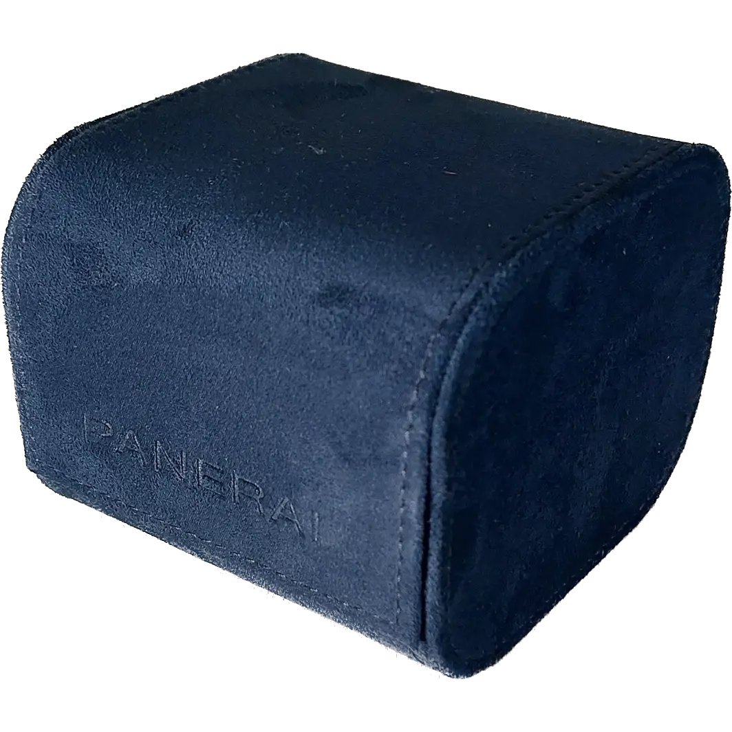 Panerai étui de montre en cuir suédé bleu PAM-CS-BOX